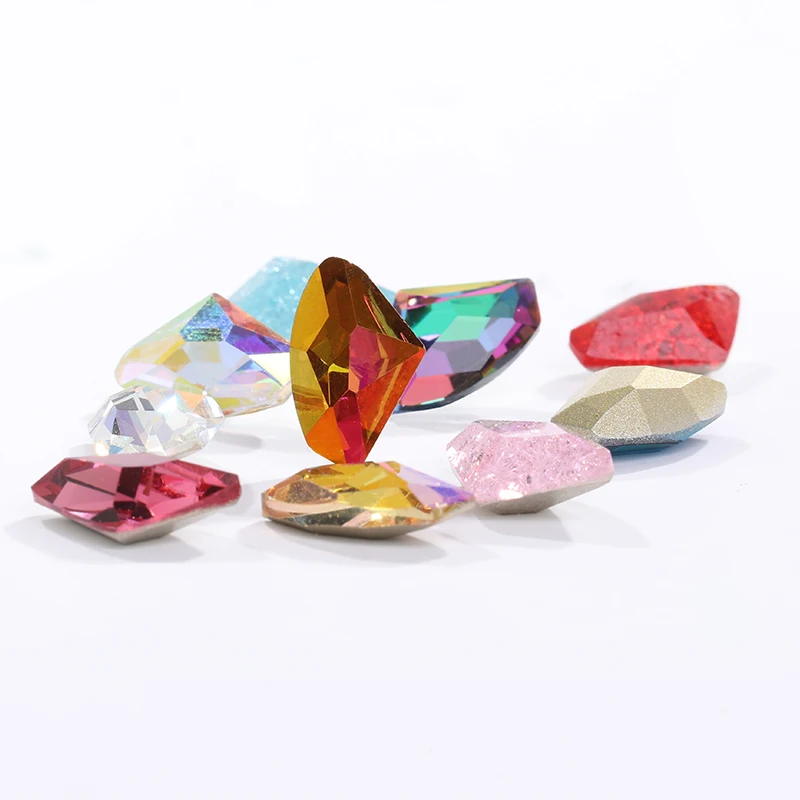 Factory Price Calactic Shaped Fancy Stone K9 Glass Pointback Rhinestone Diamond Gemstones Beads Shoes Jewelry