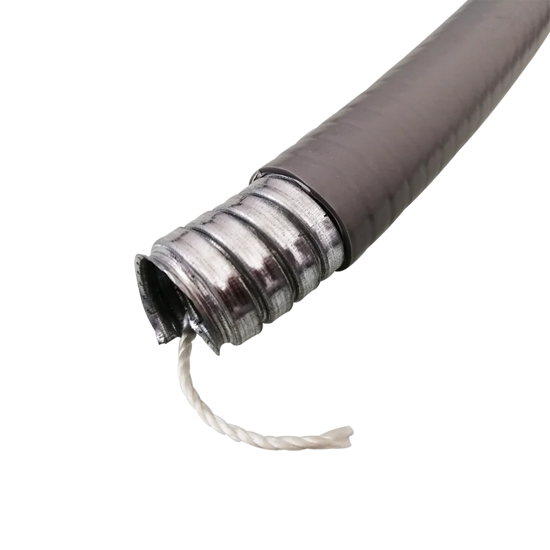 
PVC coated squarelocked flexible conduit with yarn inside gi steel waterproof electrical flexible conduit 