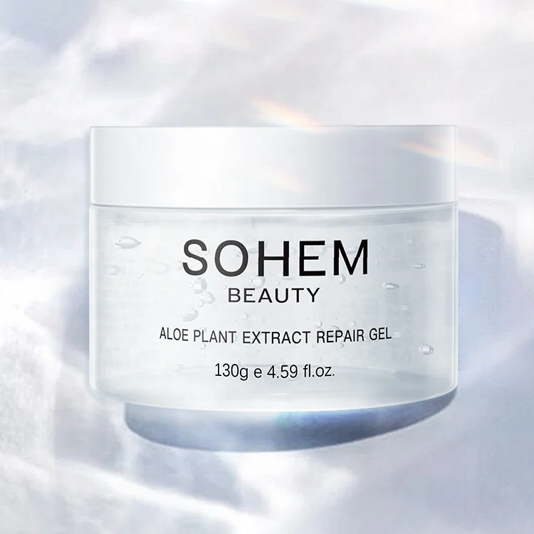 Private Label 130g Pure Organic Hydrating Nourishing Face Skin Care Natural 100% Aloe Vera Soothing Gel