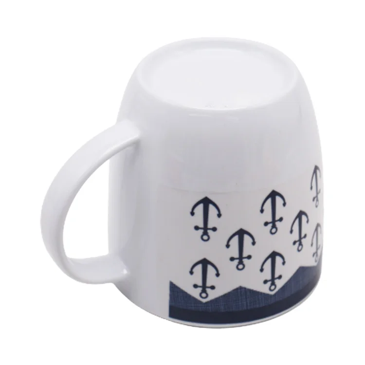 
Wholesale colorful cheap Plastic melamine blue Ccoffee cup mug 