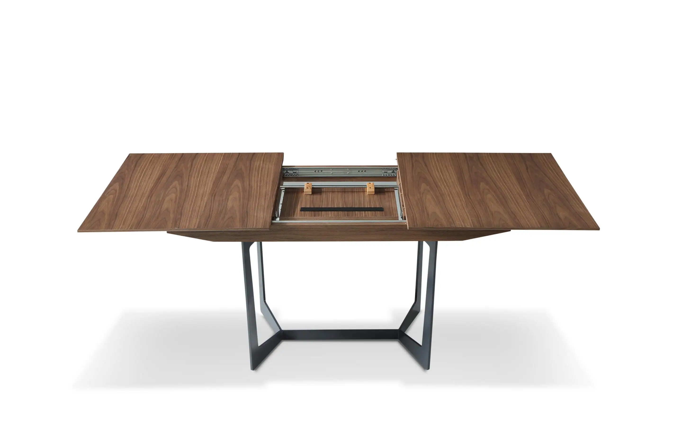 Modern style creative dining room furniture walnut wooden extension dining table