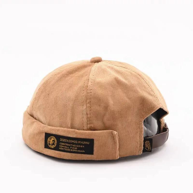 Men Trendy Retro Corduroy Version Of Wild Melon Leather Female Hip-Hop Yuppie Winter Hat Corduroy Hat Hippie Hat