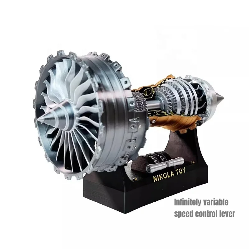 BETTER Creative Home Decoration Rotatable Model Aircraft Engine 3D Printing Model Aircraft Engine Ornaments
