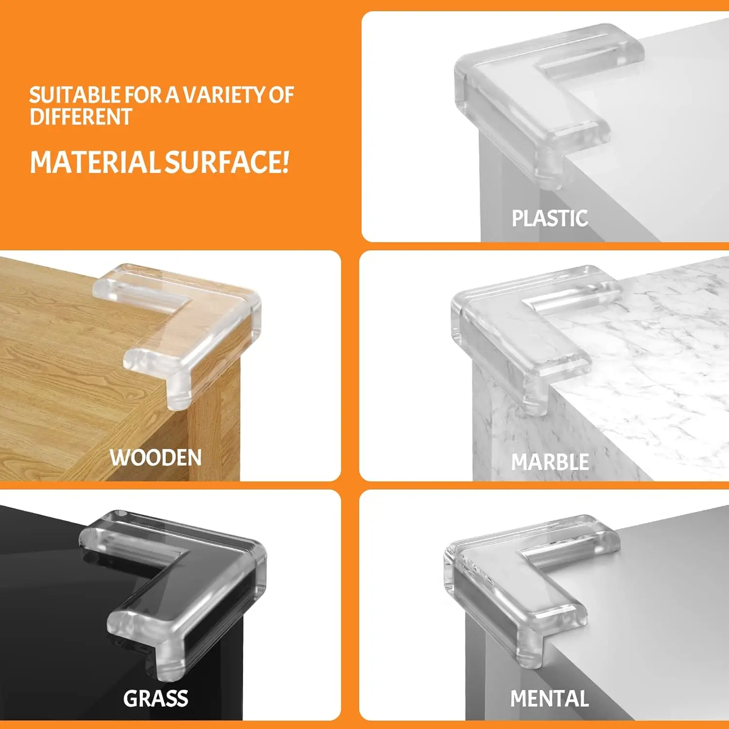 Transparent PVC Adhesive Safety Edge Strip Angle Protection for Furniture & Table Corners Baby-Safe Corner Bumper