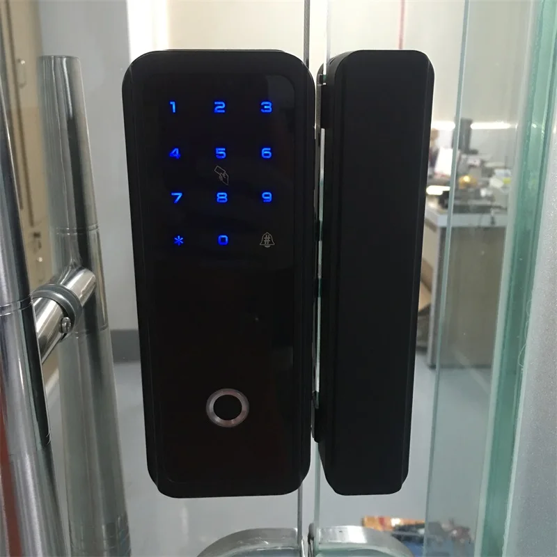Смарт-замок для офисной стеклянной двери, Wi-Fi, бесключевой доступ, ttlock, приложение, замок с цифровым кодом, коммерческий замок для раздвижной двери