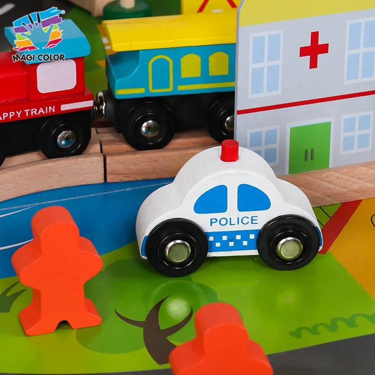 
Ready To Ship preschool wooden toy train table set for children W04C009 