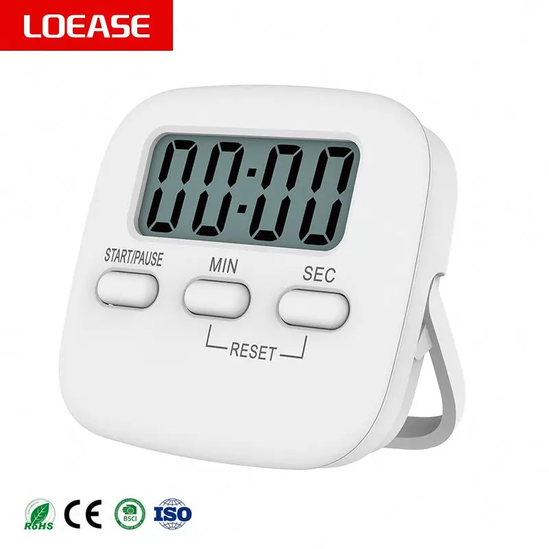 T05 New Early Childhood Education Timer Alarm Time Manager Kitchen Timer white color