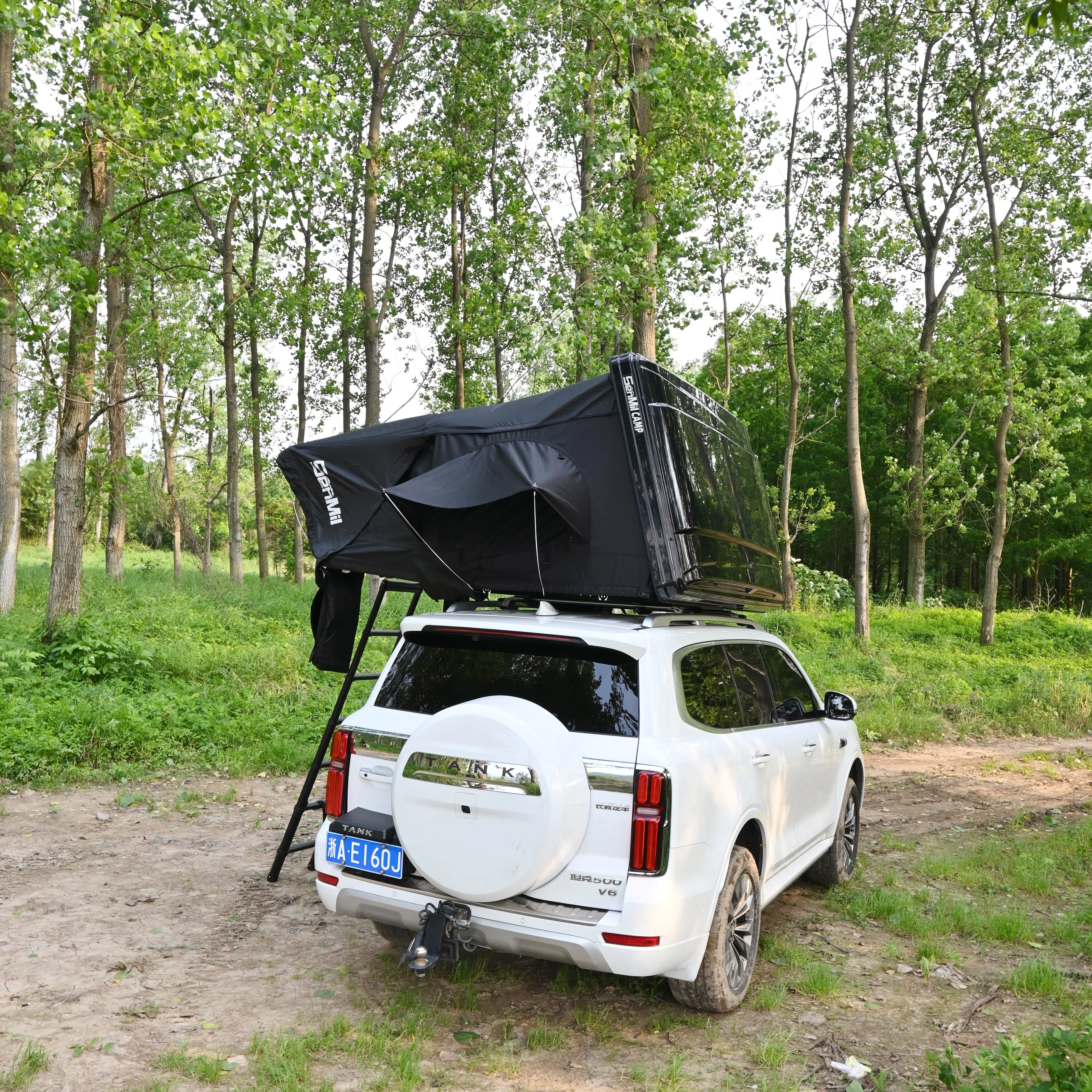 Portable Camper Pop Top Camp Roof Top Tent With Upgraded High-Density Sponge Mattress