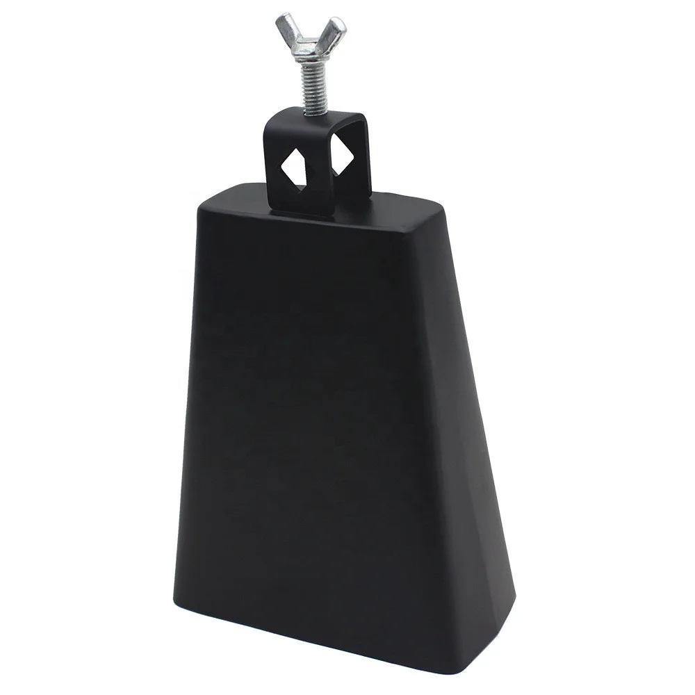 Wholesale Price 6 Inch Black Metal cowbell Orff Instrument Drum Set accessories Percussion