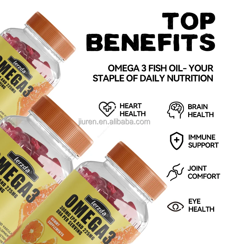 DHA Seaweed Oil Omega-3 Soft Gummies Promotes Sleep Soft Gummies Natural Brain Supplement