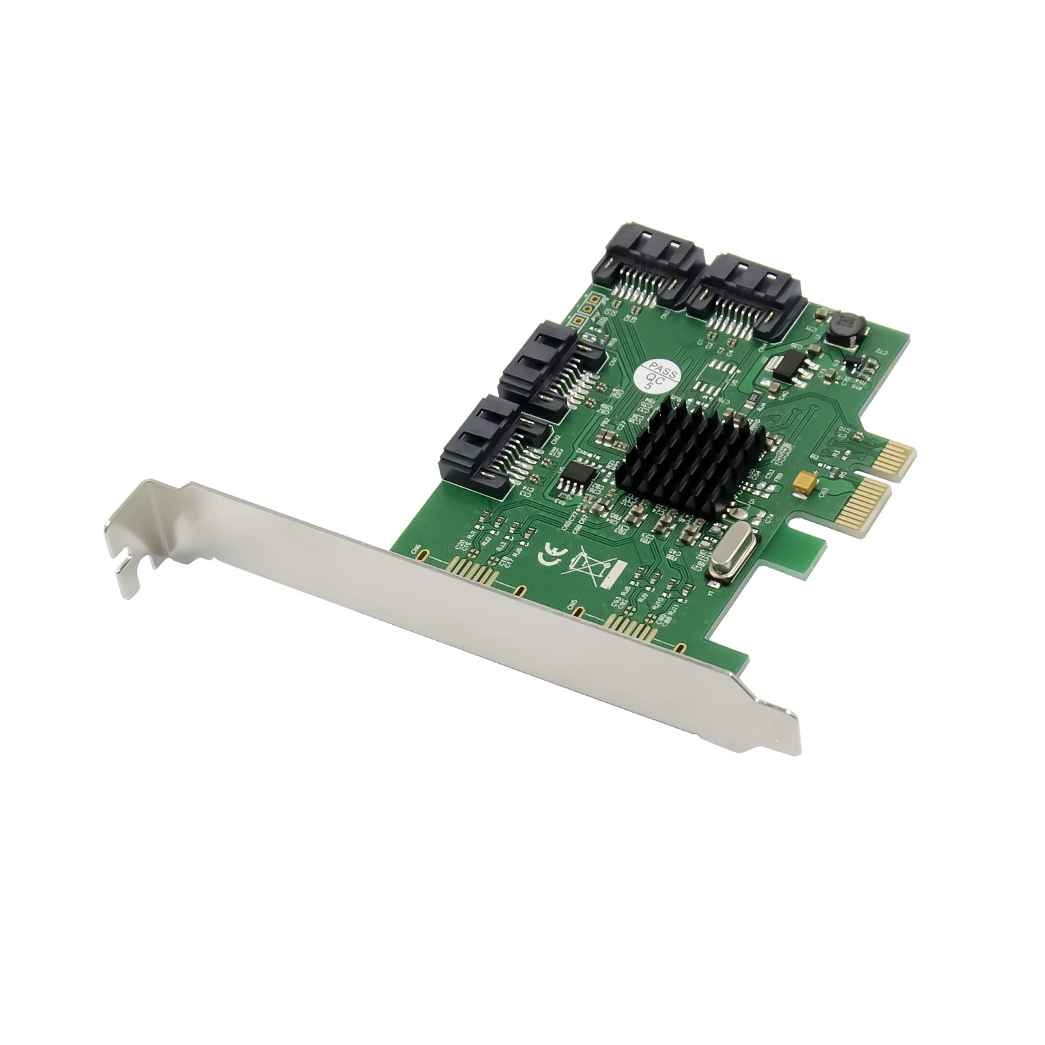 Китай новая карта расширения PCIe x1 SATA 3 0 4-pcie на 4SATA PCI Express