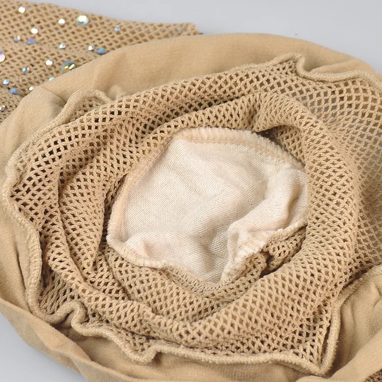 Пикантные блестящие алмазные чулки с драгоценными камнями колготки высокой талией промежностью