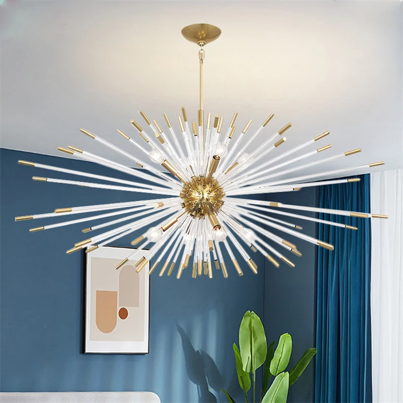 European designer creative personality dandelion hedgehog ball sea urchin geometric ball engineering hotel chandelier