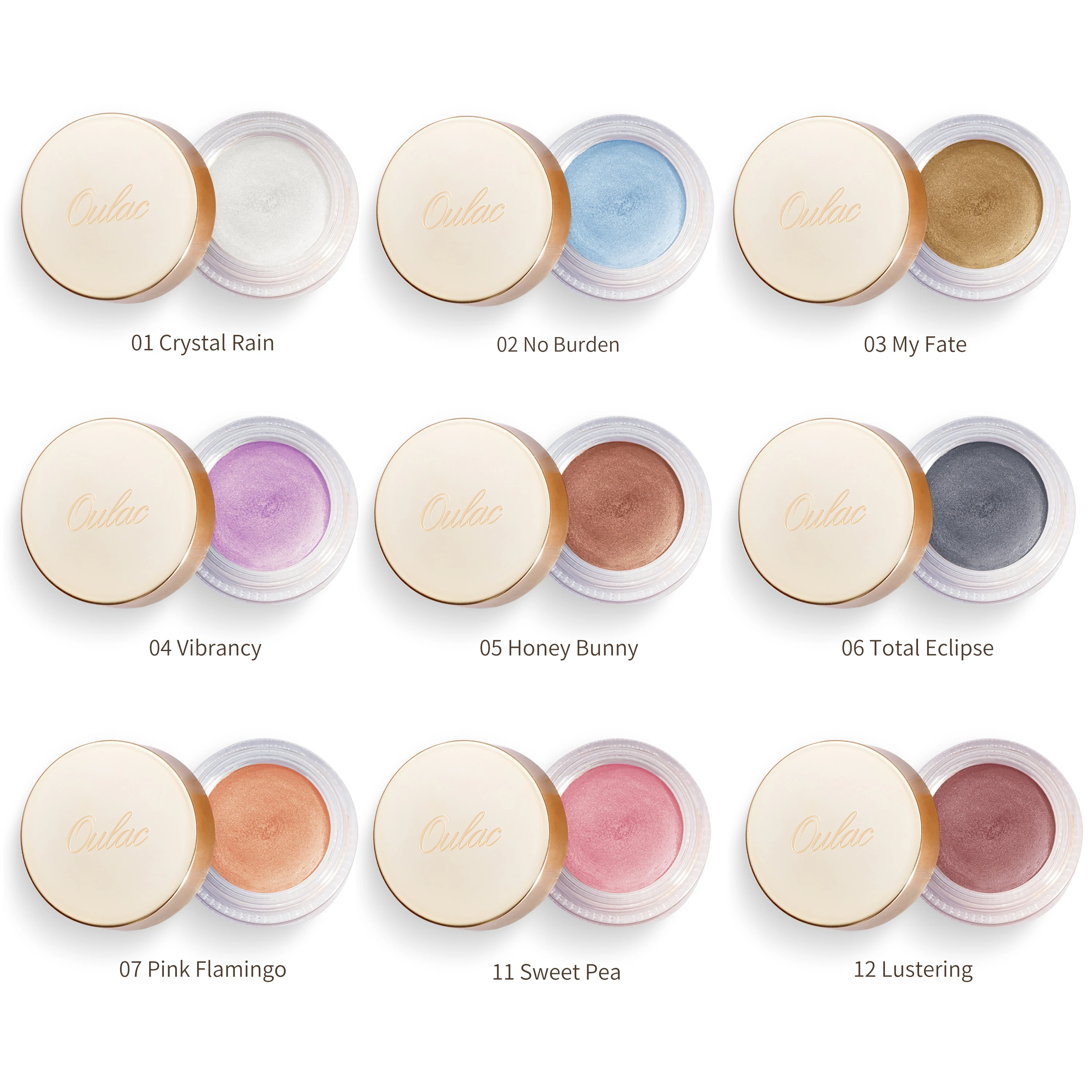 OULAC skin to skin eye cosmetics single cream eyeshadow cruetly free vegan makeup cream color Pink Flamingo