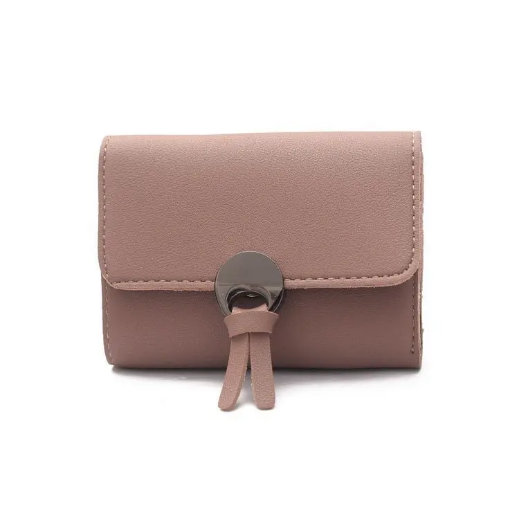 Ladies Short Wallet Colorful PU Leather Wallet Cash Envelop Women Wallet