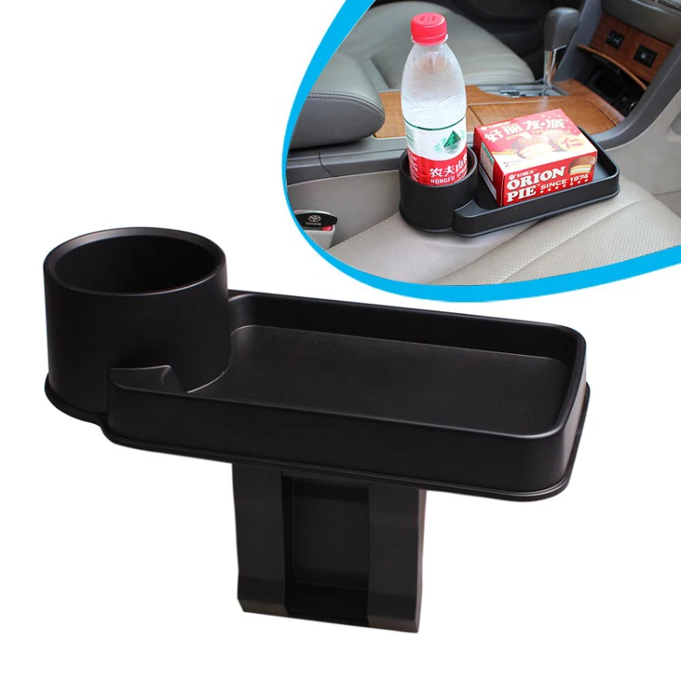 Universal portable promotion plastic car seat gap storage box multifunctional car cup holder stand drink food tray holder