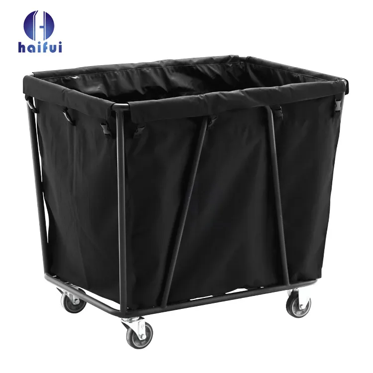 High quality hotel and restaurant use fiberglass laundry service linen trolley cleaning cart