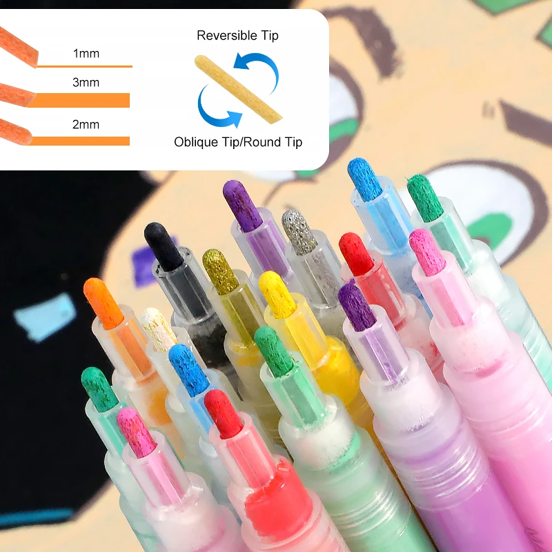 Fast Shipping Drawing Graffiti Colouring Art Markers Manga Sketching Permanent Oily Color Acrylics Paint Markers Pens Set