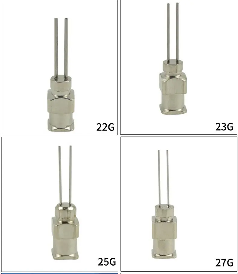 
High Precision Double Head Glue Dispensing Stainless Steel Syringe Needles 