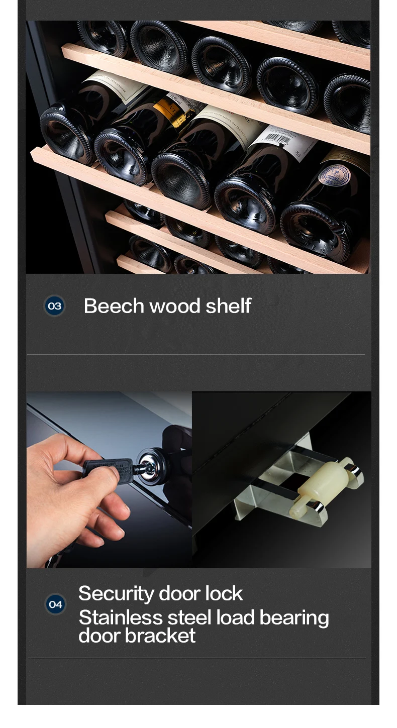 Odino  Single Zone Freestanding Fridge with full glass & Double-Layer Tempered Reversible Glass Door