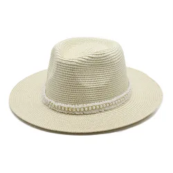 Wholesale Custom High Quality Spring Summer Fashion Women Casual Fedora Straw Hats Hot Selling Cheap Beach Travel Straw Caps