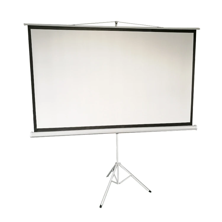 Home School 100 Inch 16:9 Matt White Portable Projection White Tripod Screen