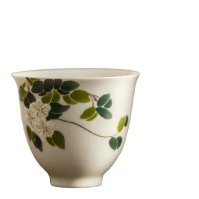 Tasting Cup Ceramic Grass Tree Camellia Ash Small Tea Cup Kung Fu Tea Cup