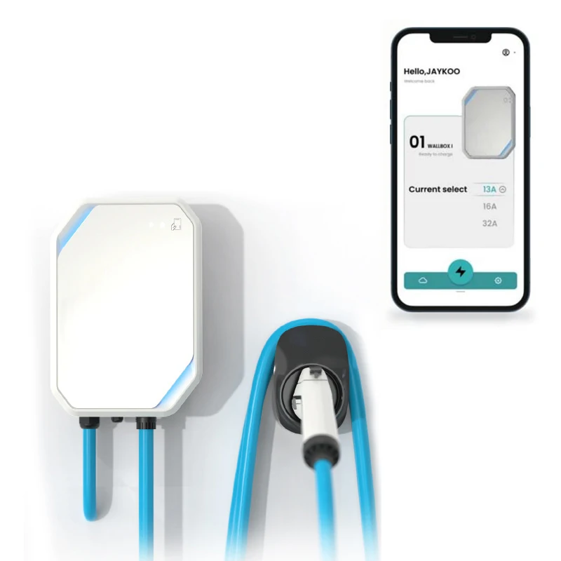 Wall-mounted Fast Ev Charging Stations 7kw 11kw 22kw Smart Ev Charger 32a Type 2 Wallbox 380v Portable EV Charger