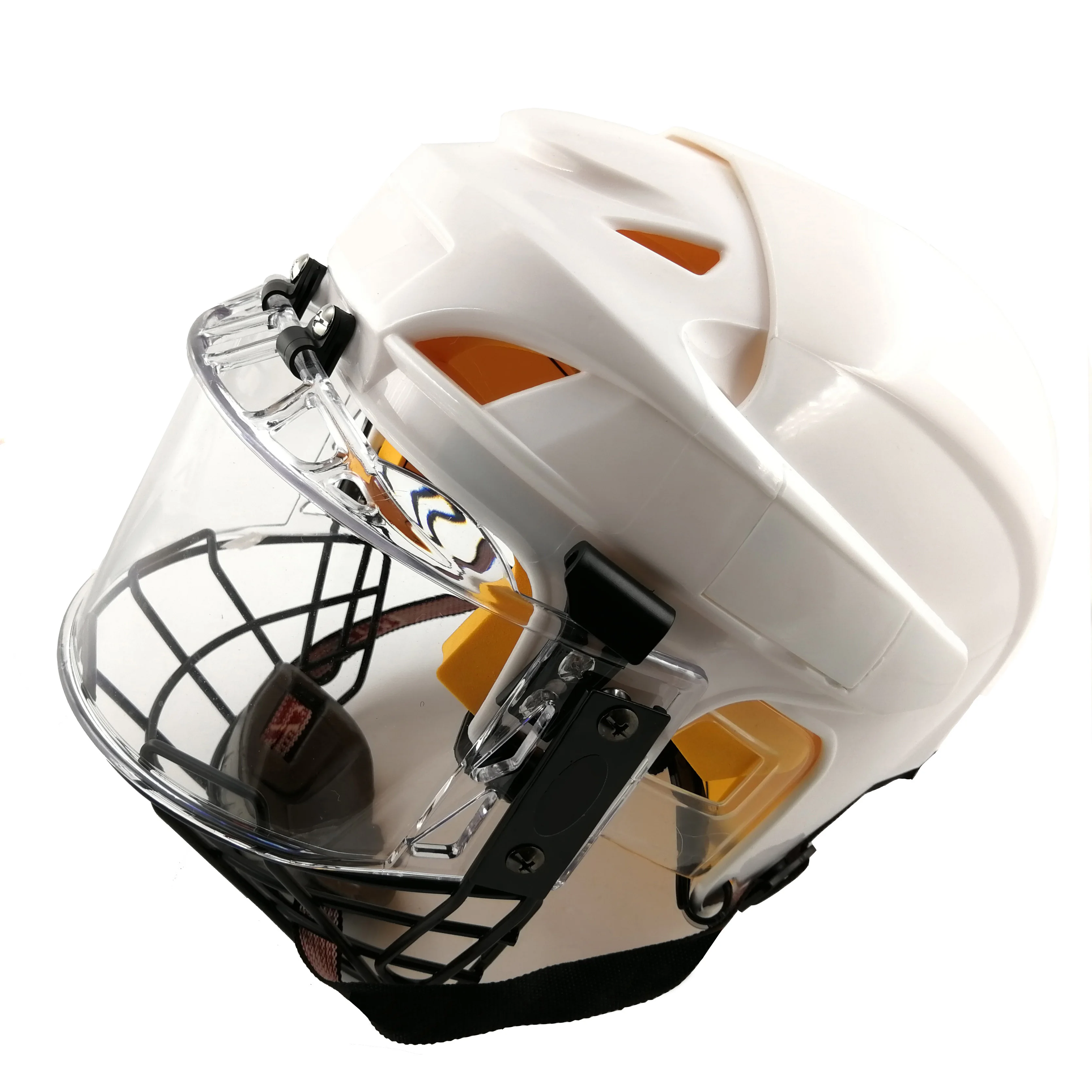 
HECC Testing Ice Hockey Helmet With Cage And Shield Visor Combo Hybrid 