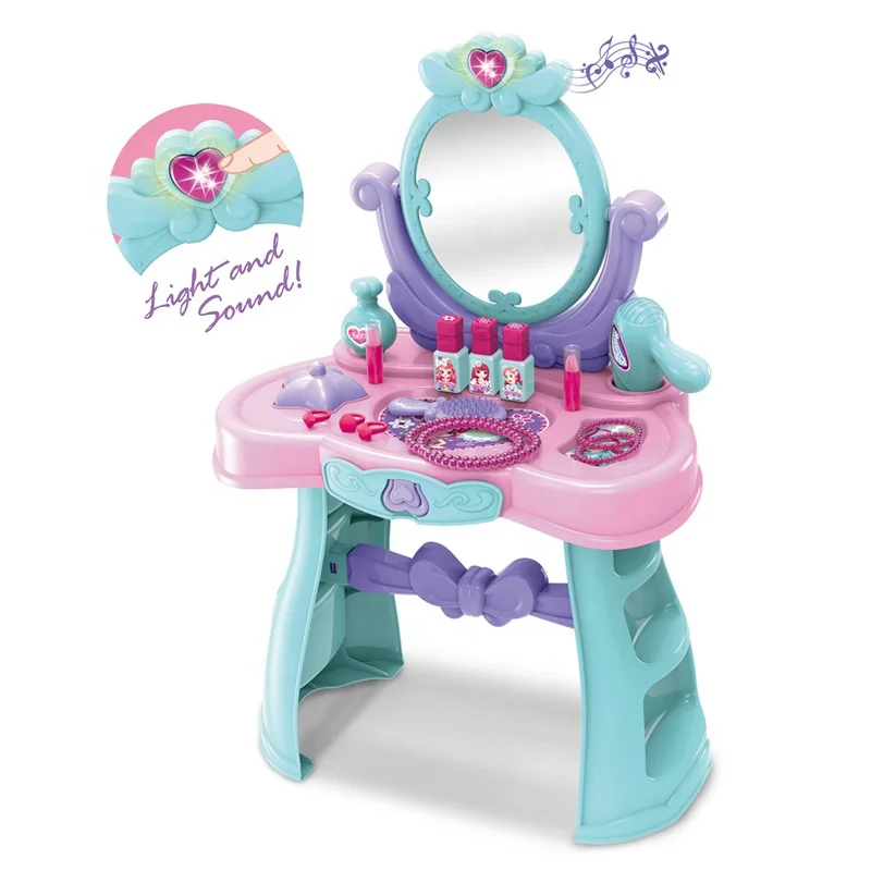 Girl Fashion Make up Game Toy Play Set Pretend Play Dresser Toy Makeup Set for Kids