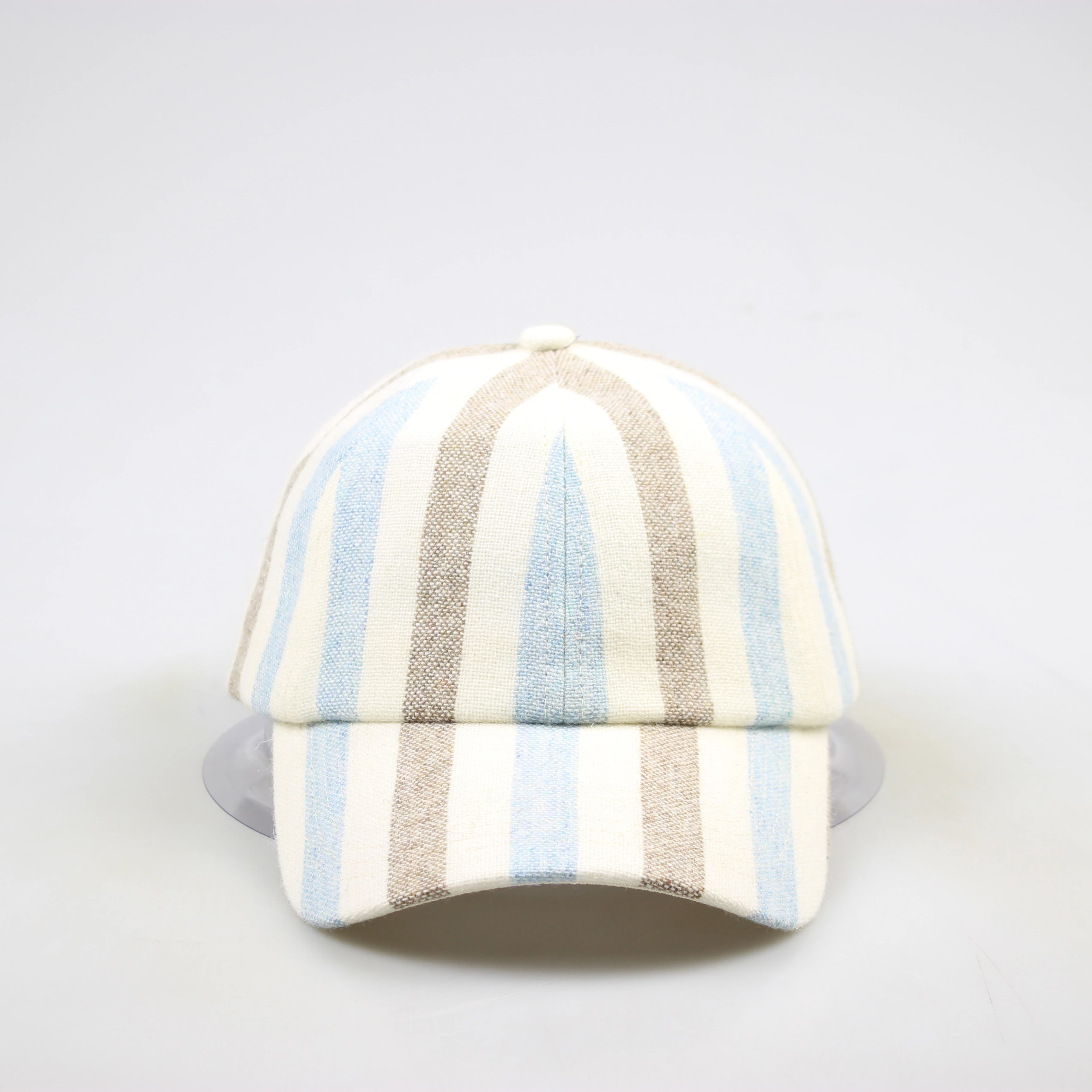 Customized Light Weight Cotton Fabric 6 Panel Baseball Cap Blank Hat Sport Cap With Rubber Strap Metal Buckle