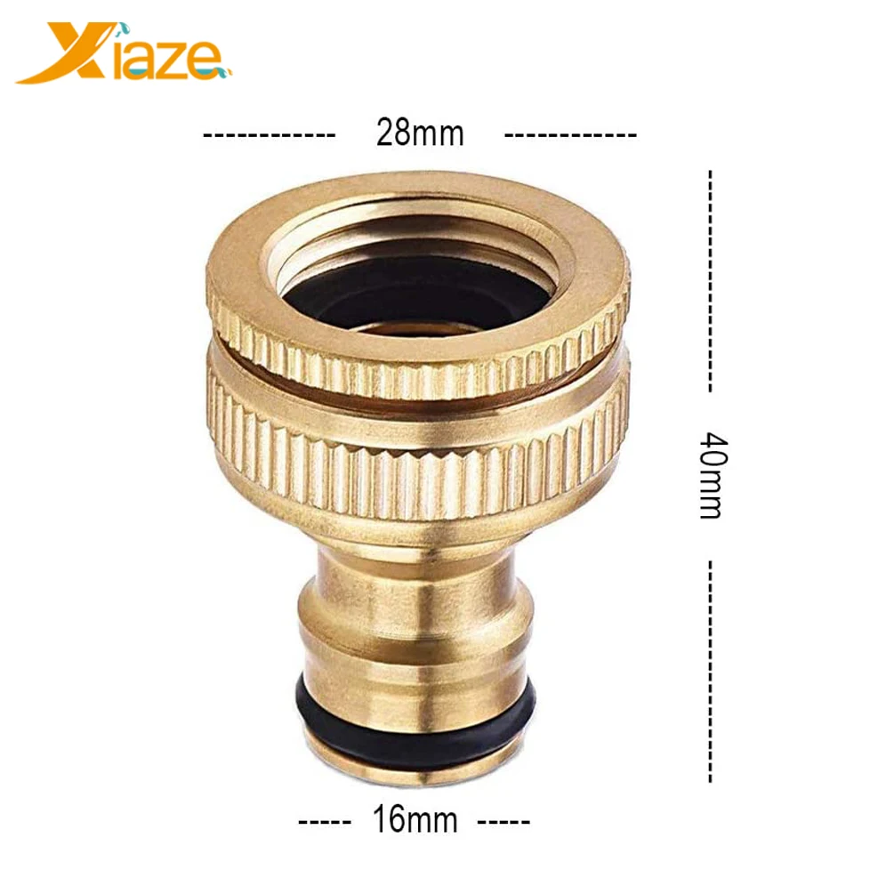 Garden Hose Tap Connector Brass Female Threaded Tap Connector for Hosepipe, Threaded Faucet Adapter