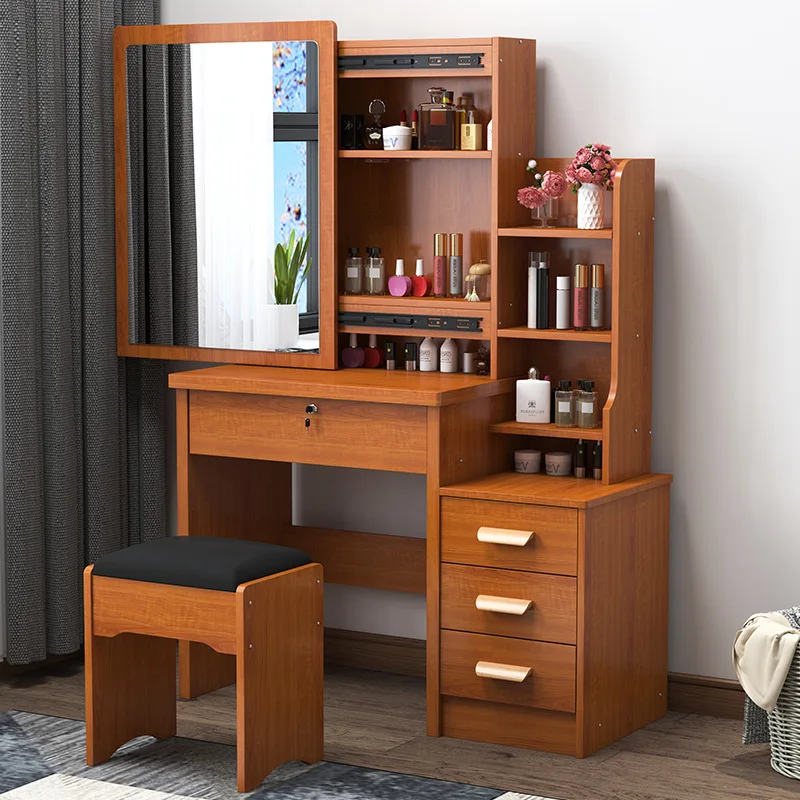 Honsoar Wooden Make Up Table Customized Fancy Design Storage Modern Dressing Furniture New Version
