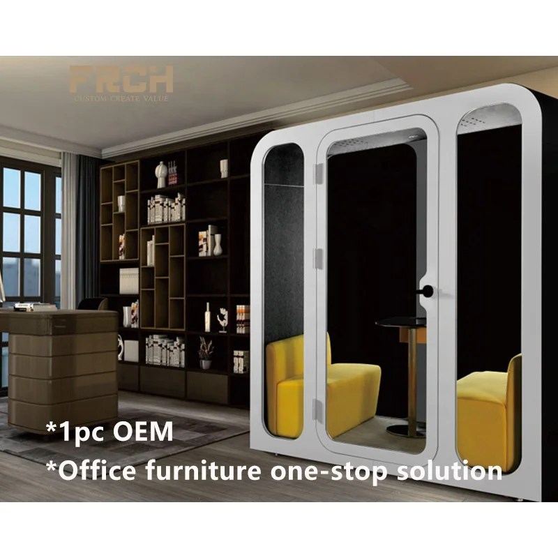 Mini Sound Isolation Booth Public Space Fast Assemble Mobile Soundproof Single Person Acoustic Home Office Pods