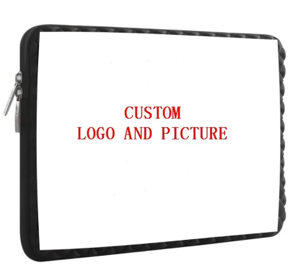 Custom Printed Laptop Sleeve Case Neoprene Computer Bag with Logo Custom Double Zipper Tote Laptop Notebook Bags