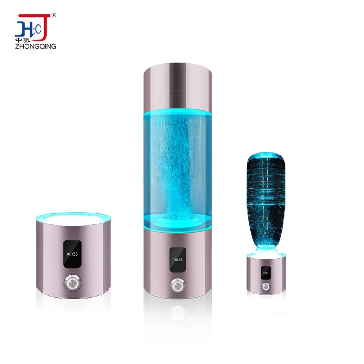260ml Portable Hydrogen Rich Water Bottle Generator 5000ppb Ionizer SPE PEM Electrolysis