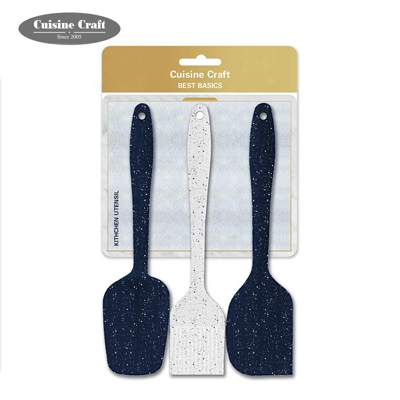 Amazon premium Kitchen baking accessories 480 F 600 F classic silicone scraper spatula spoonula set