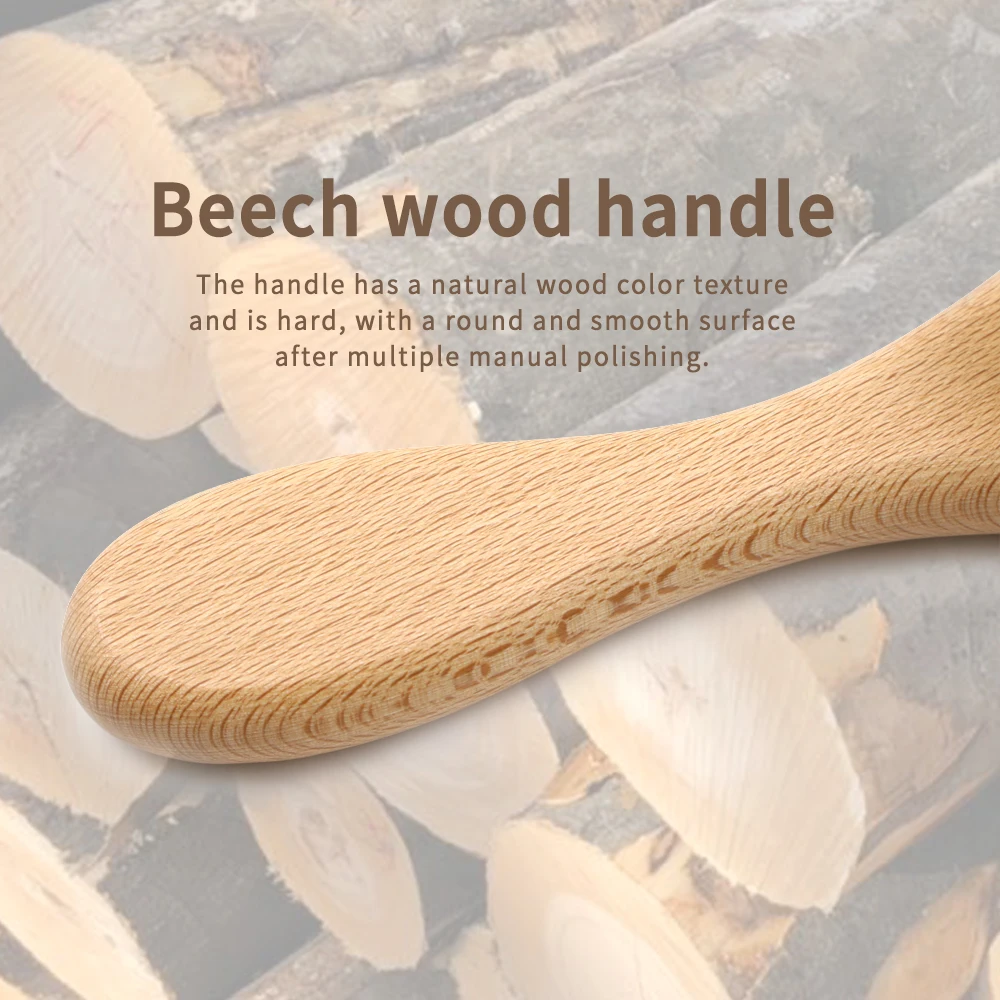 Infant Wooden Hair Brush Set Natural Soft Goat Bristle with Comfort Beech Handle For Newborns Toddlers Hair Care Baby Hairbrush