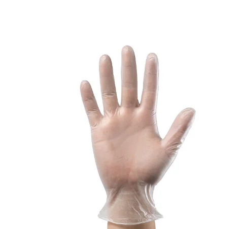 245mm clear and blue industry vinyl disposable pvc gloves