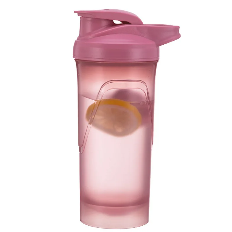 600ml Custom BPA Free Fitness Gym Blender Plastic Wholesale Shaker Bottle With Mixed Ball