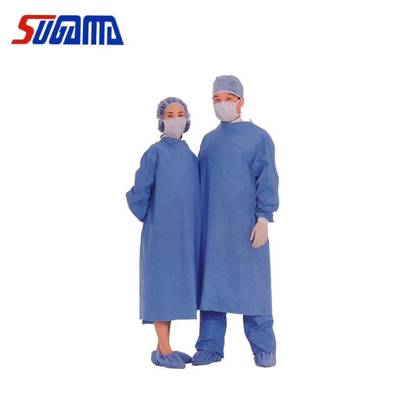 Disposable Surgical Reinforced Isolation Gown AAMI Level 2 Nov Woven SMS Ultrasonic Heat Sealing Gown AAMI Surgical Gown