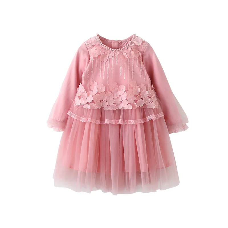 Оптовая продажа детская одежда розовое платье принцессы для девочек вечеринки Интернет-магазин