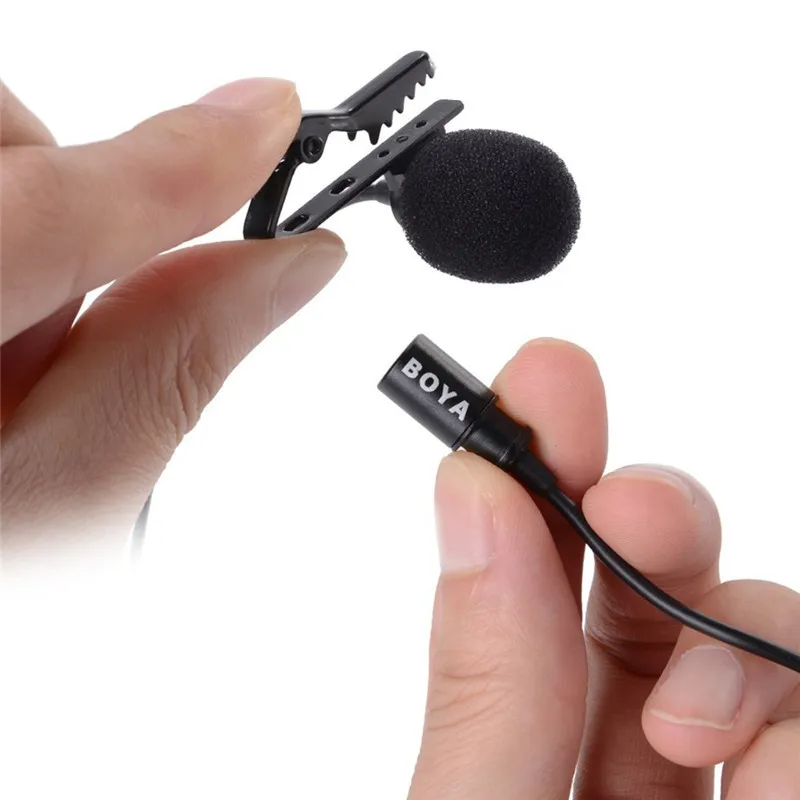 BY-LM10 Clip-on Lavalier Microphone Omnidirectional for 6 6plus 5 4S 4 for Sumsang s6 G3 one