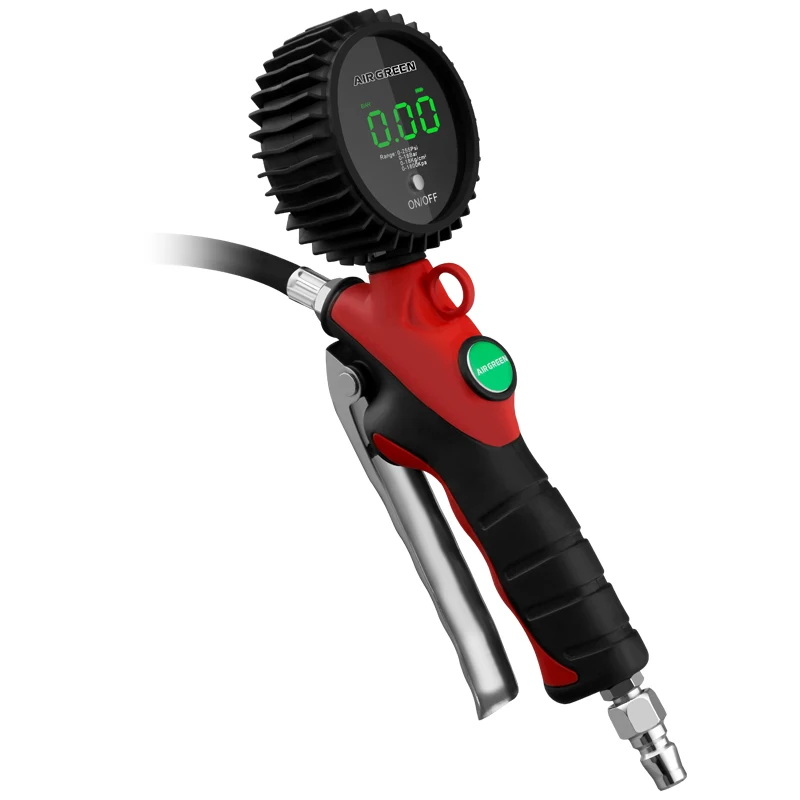 AIR GREEN Digital Tire Inflating Stud Gun SK-01 Inflatable Automatic Car Motorcycle tire Inflator 3-in-1 inflation Locking Chuck