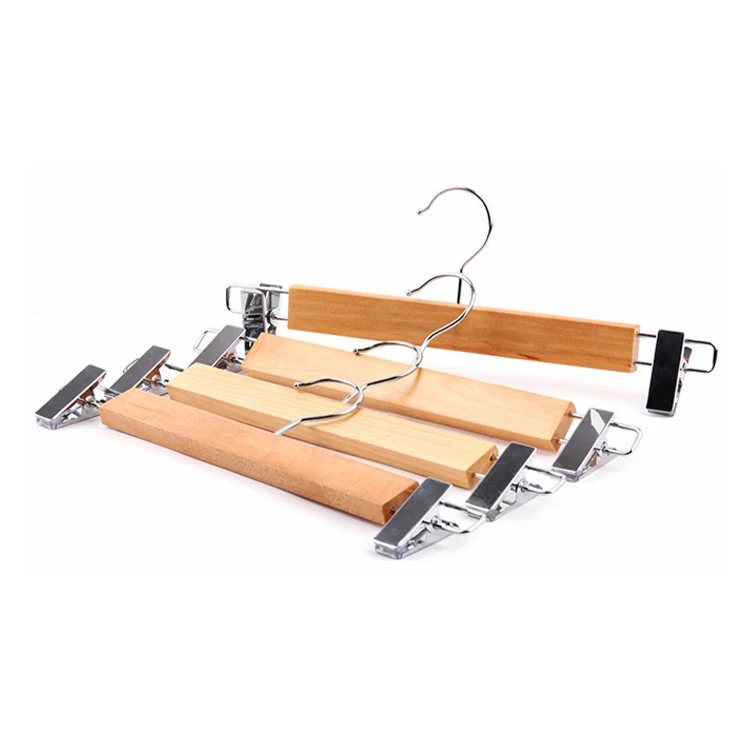 Высококачественная деревянная вешалка для брюк вешалки одежды с логотипом