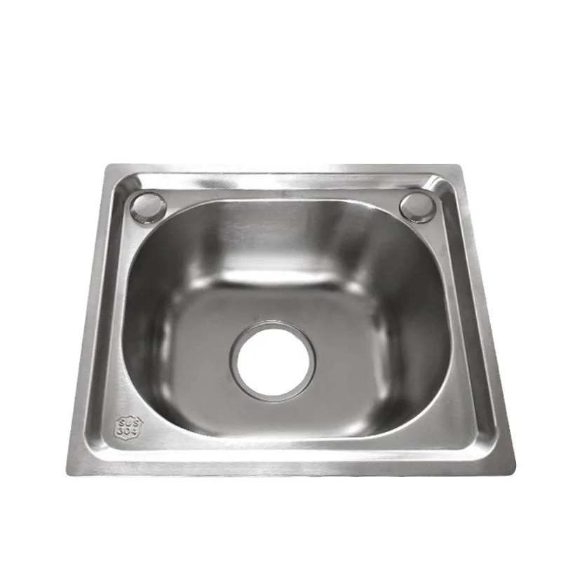 High Quality Stainless Steel Sink Brushed 304 Kitchen Single Tank Household Washing Kitchen Sink