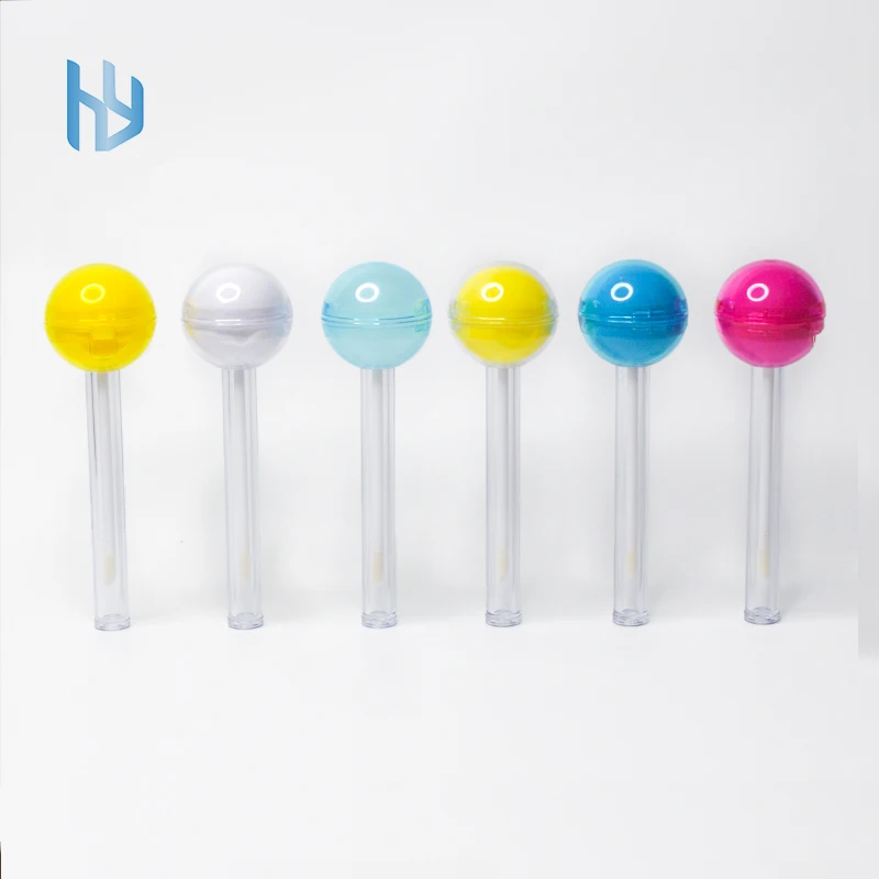 2 в 1 тубы для блеска губ Lollipop с палочками контейнер бальзама индивидуальным логотипом