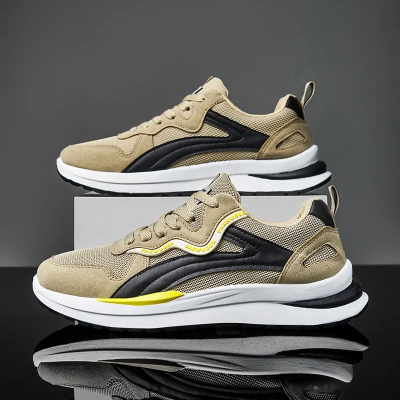 Comfortable mesh upper lightweight and flexible running sport custom logo sneakers men casual shoes