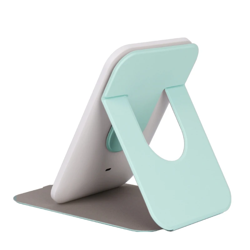 Hot Three Trifold Mirror Vanity Portable Led Makeup Mirror Desktop Foldable Travel Silver Square Touch Screen Switch 800 Mah