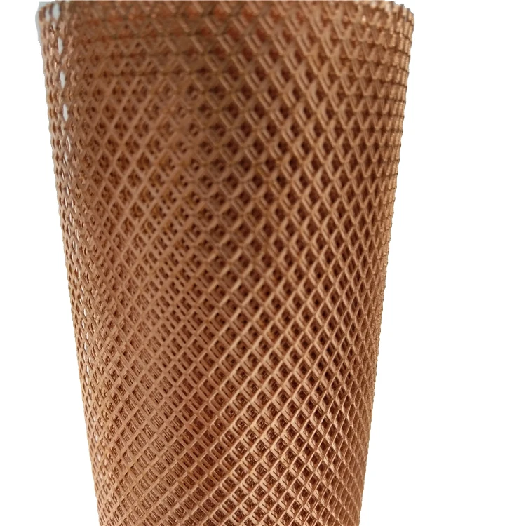 High-quality Precision Expanded Copper 21mm-1000mm Mesh Tailored Expanded Copper Foil Mesh For Lithium Battery